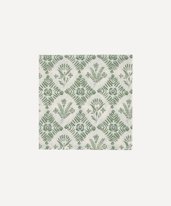 Rebecca Udall Chloe linen green floral napkin linen