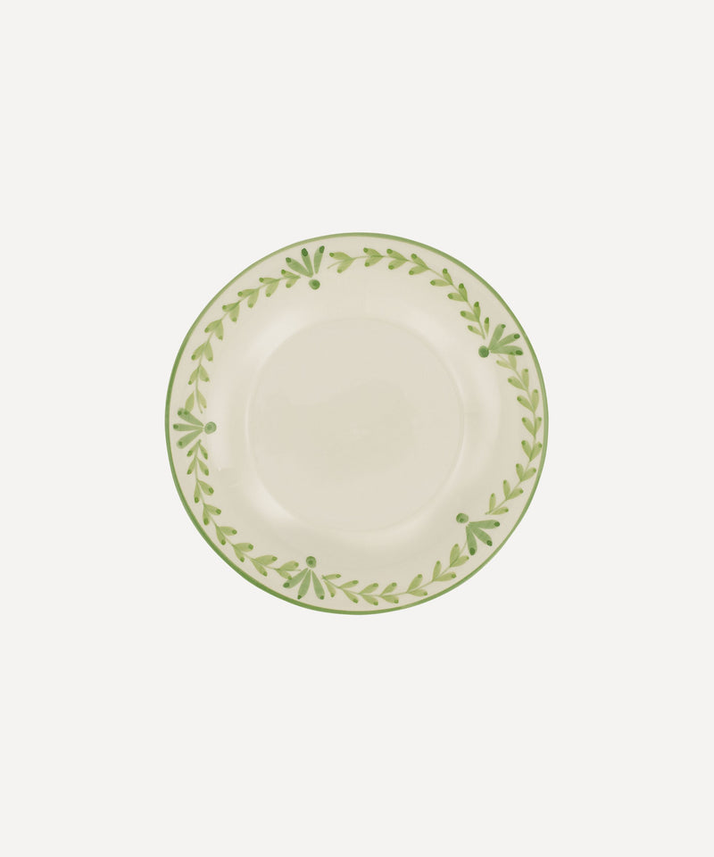 REBECCA UDALL Elouise hand painted dessert plate green