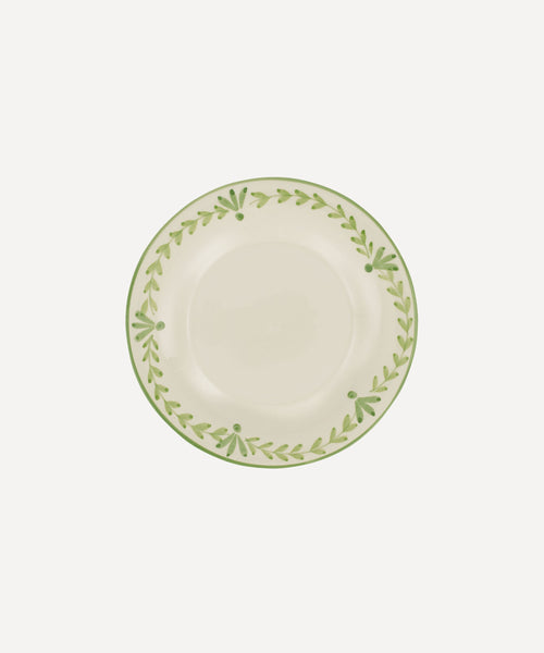 Set of 6 - Elouise Dessert Plate, Green