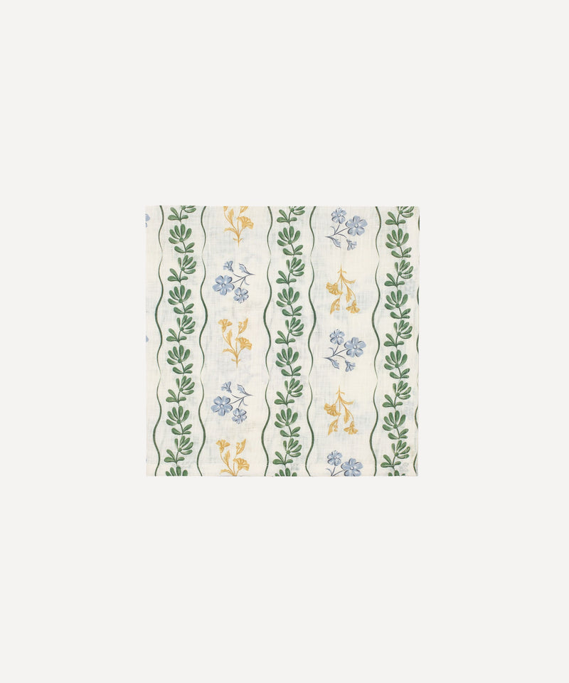 Rebecca Udall Margot Classic floral stripe linen napkin