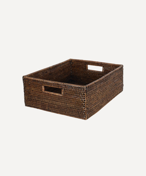 Rattan Rectangular Storage Baskets, Brown | REBECCA UDALL – Rebecca Udall