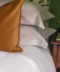 Evora Double Row Corded Bed Linen, Buttermilk, with Verity Cushion, Lifestyle