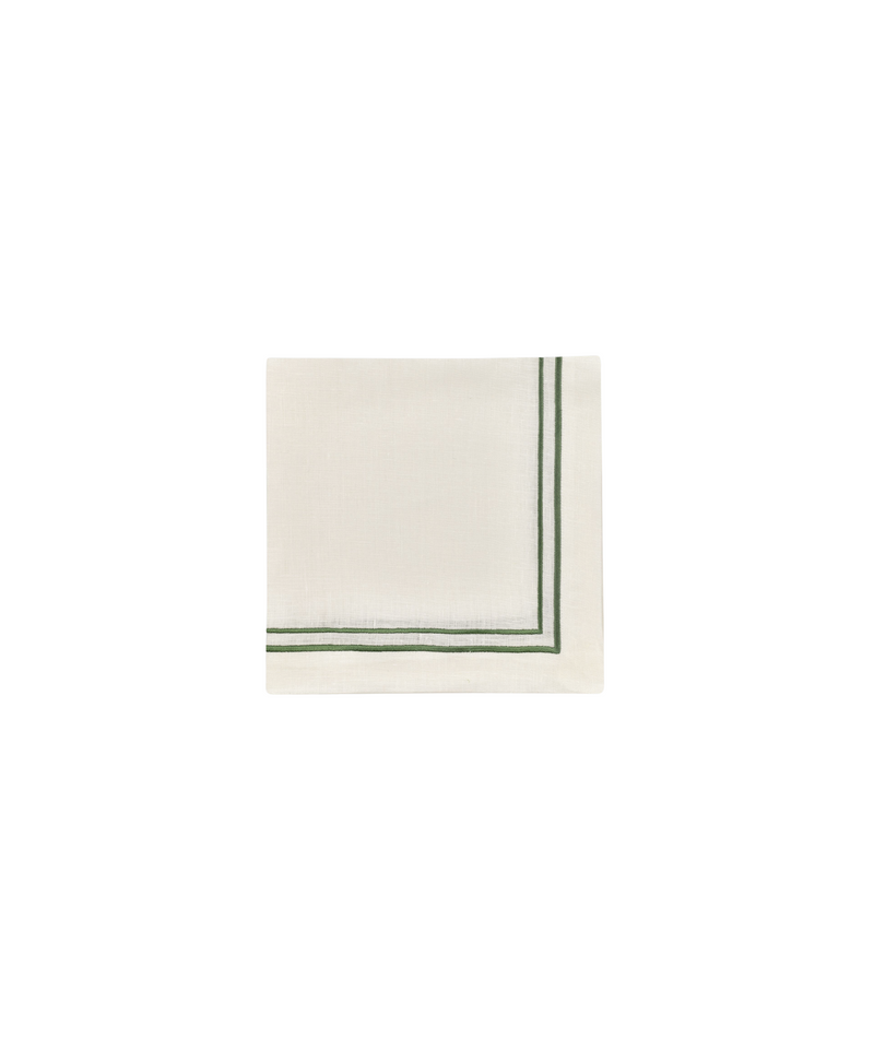 Sophie Classic Two Cord Napkin, Moss Green