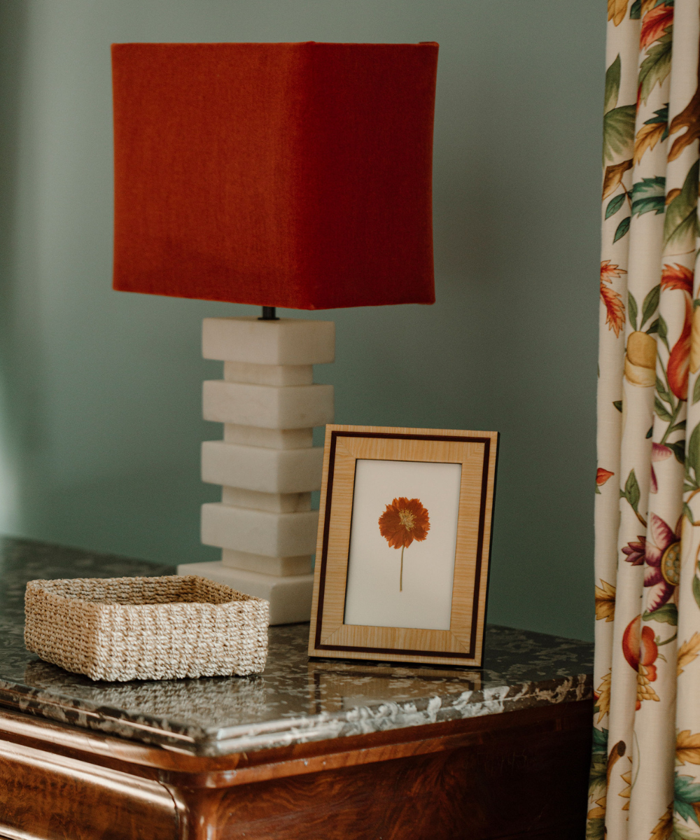Rebecca Udall, Penelope Italian wooden photo frame, in brown with edge trim