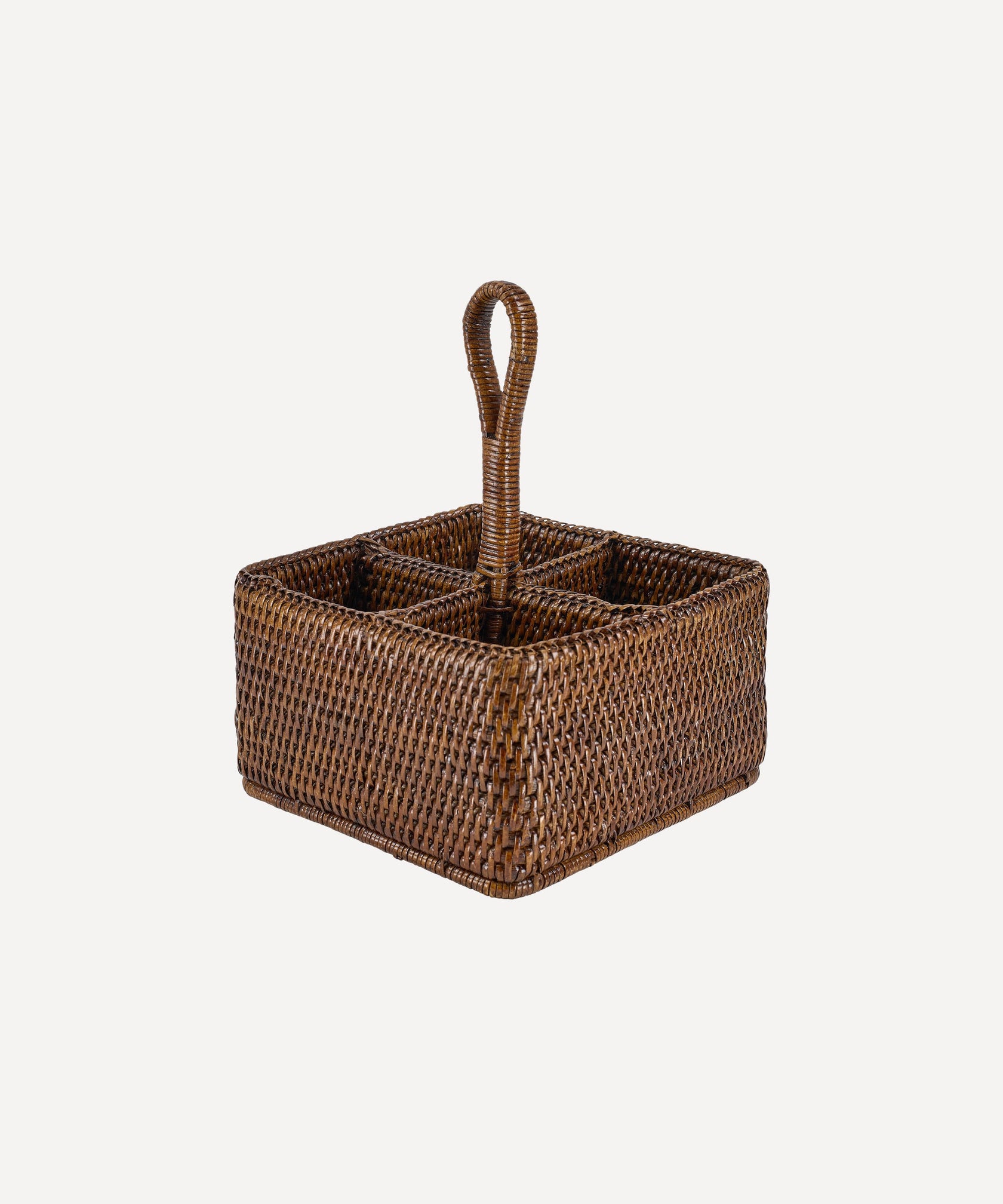 Rebecca Udall Rattan Cutlery and Condiment Carrier