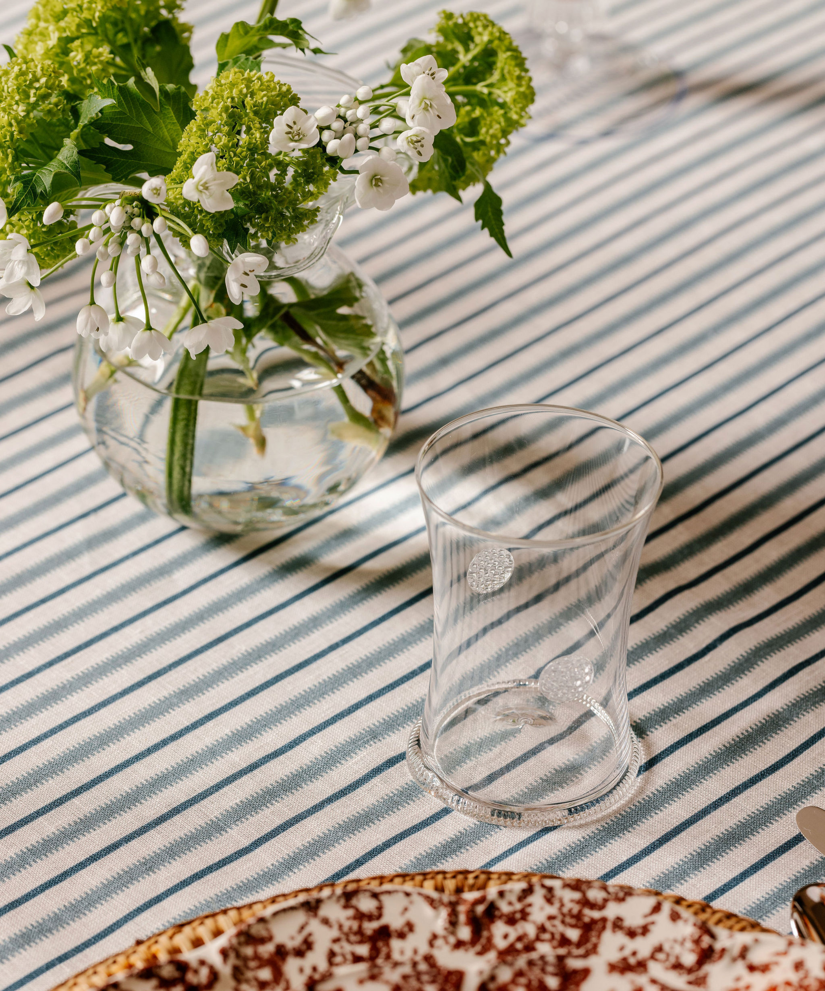 Rebecca Udall Henrietta Handblown Tumbler, Clear with the Elizabeth Vase