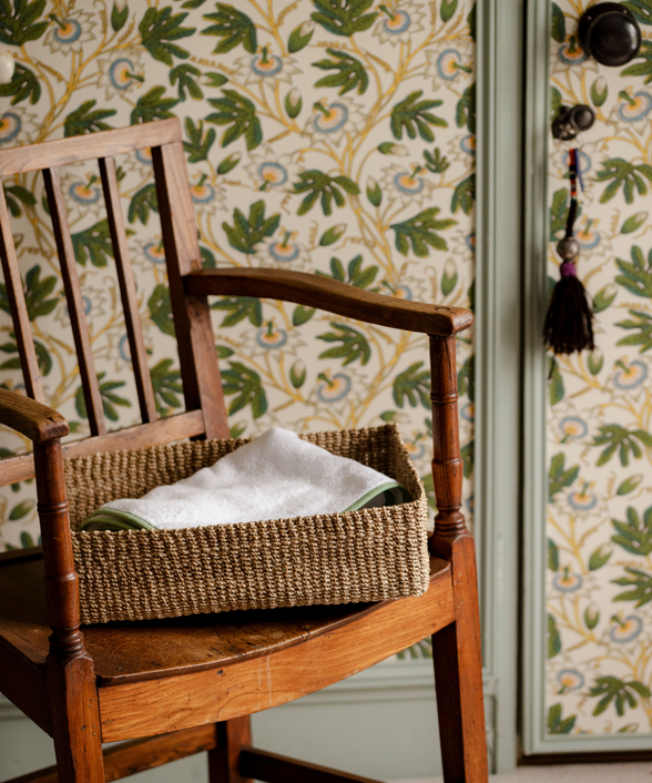 Rebecca Udall, Medium-sized rectangular storage basket natural abaca towel storage in bedroom