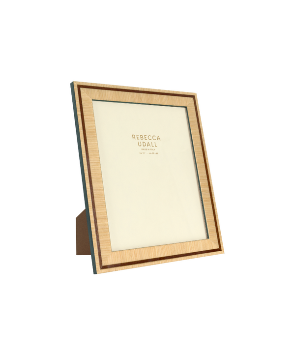 Rebecca Udall, Penelope photo frame, in light brown with dark wooden trim