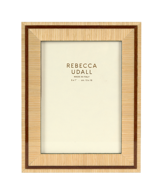 Rebecca Udall Penelope photo frame, in natural light brown with edge trim 5 x 7