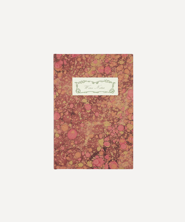 Rebecca Udall Luxury Italian Florentine Hand Marbled paper wine tasting notes book gift. 