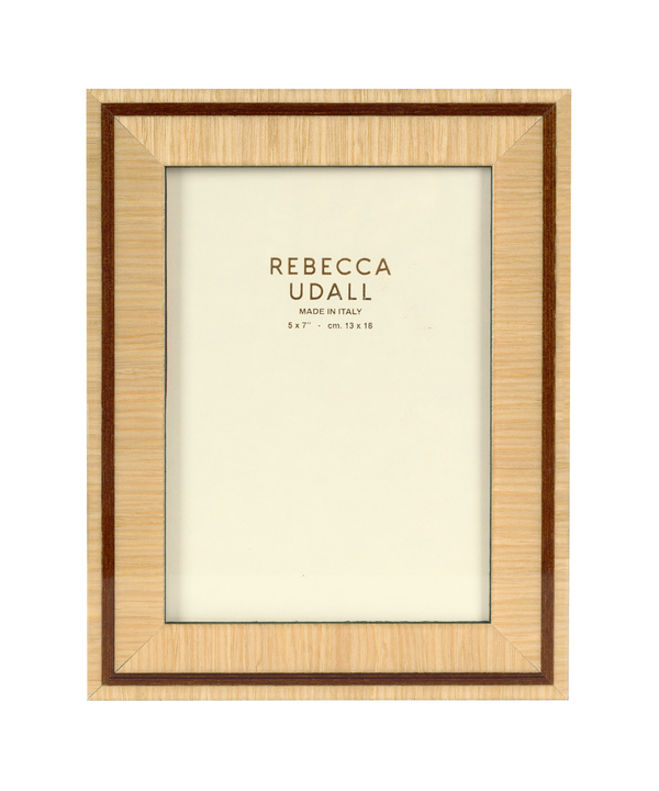 Rebecca Udall Penelope photo frame, in brown with edge trim