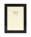 Italian traditional heritage marquetry Dark brown Bianca photo frame by Rebecca Udall 5 X 7"