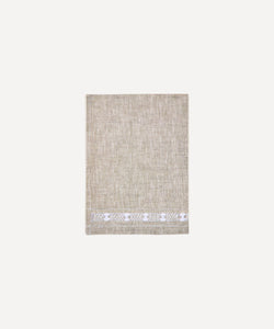 Diamond Stitch Linen Hand Towel, Natural