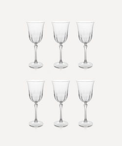 Daphne Optic Crystal Red Wine Glass, Rebecca Udall, Set of 6