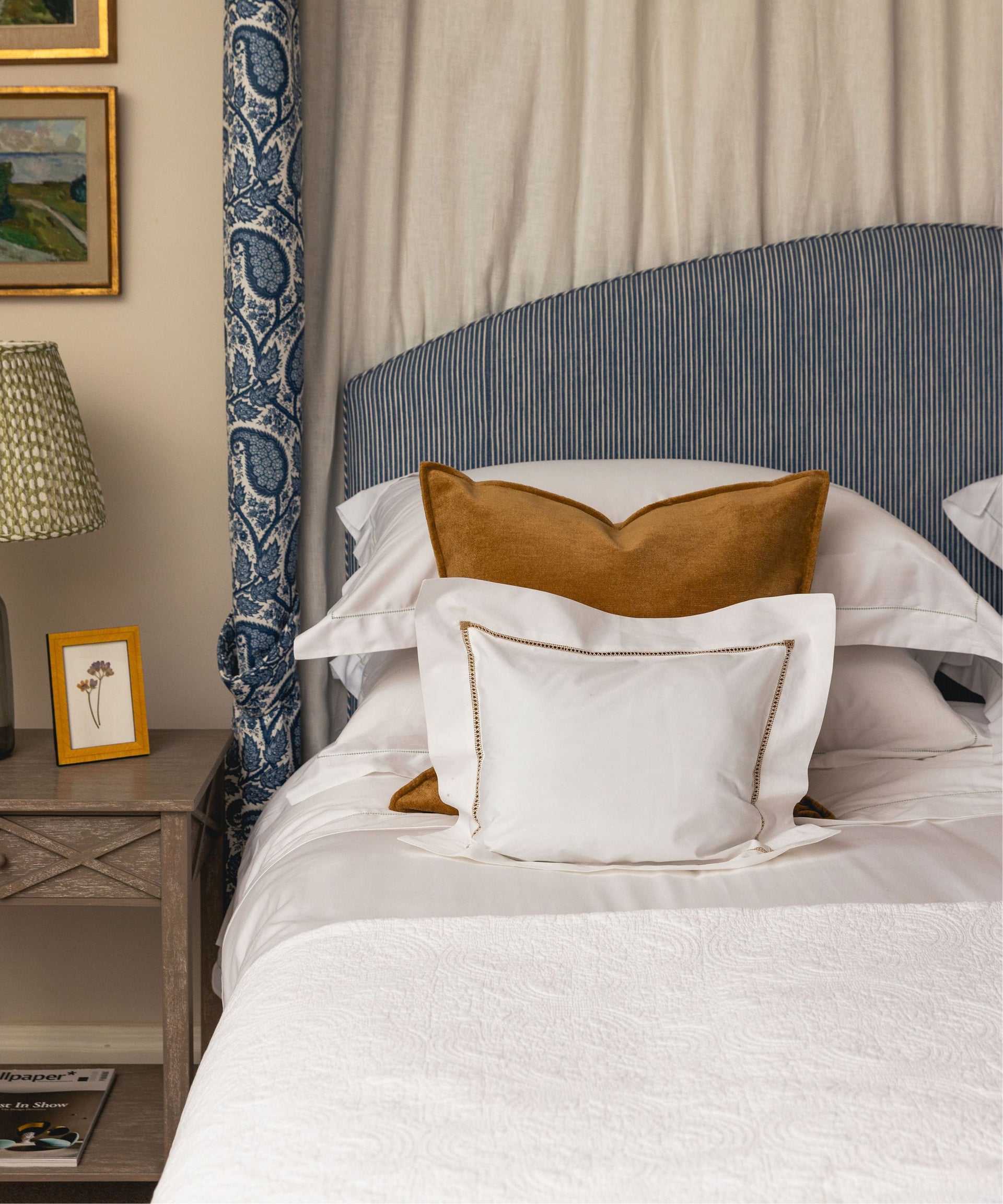 Georgiana Ladderstitch 30x40cm Boudoir Pillowcase Nougat
