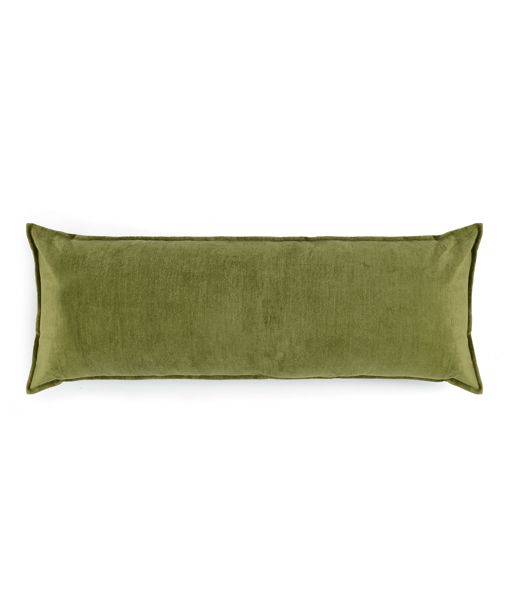 Verity Linen Velvet Lumbar Cushion, Moss REBECCA UDALL – Rebecca
