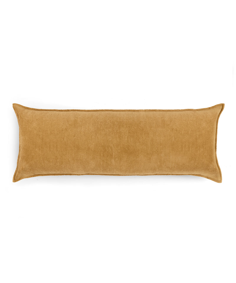 Rebecca Udall Verity Linen Velvet Lumbar Cushion, Nougat, White Background