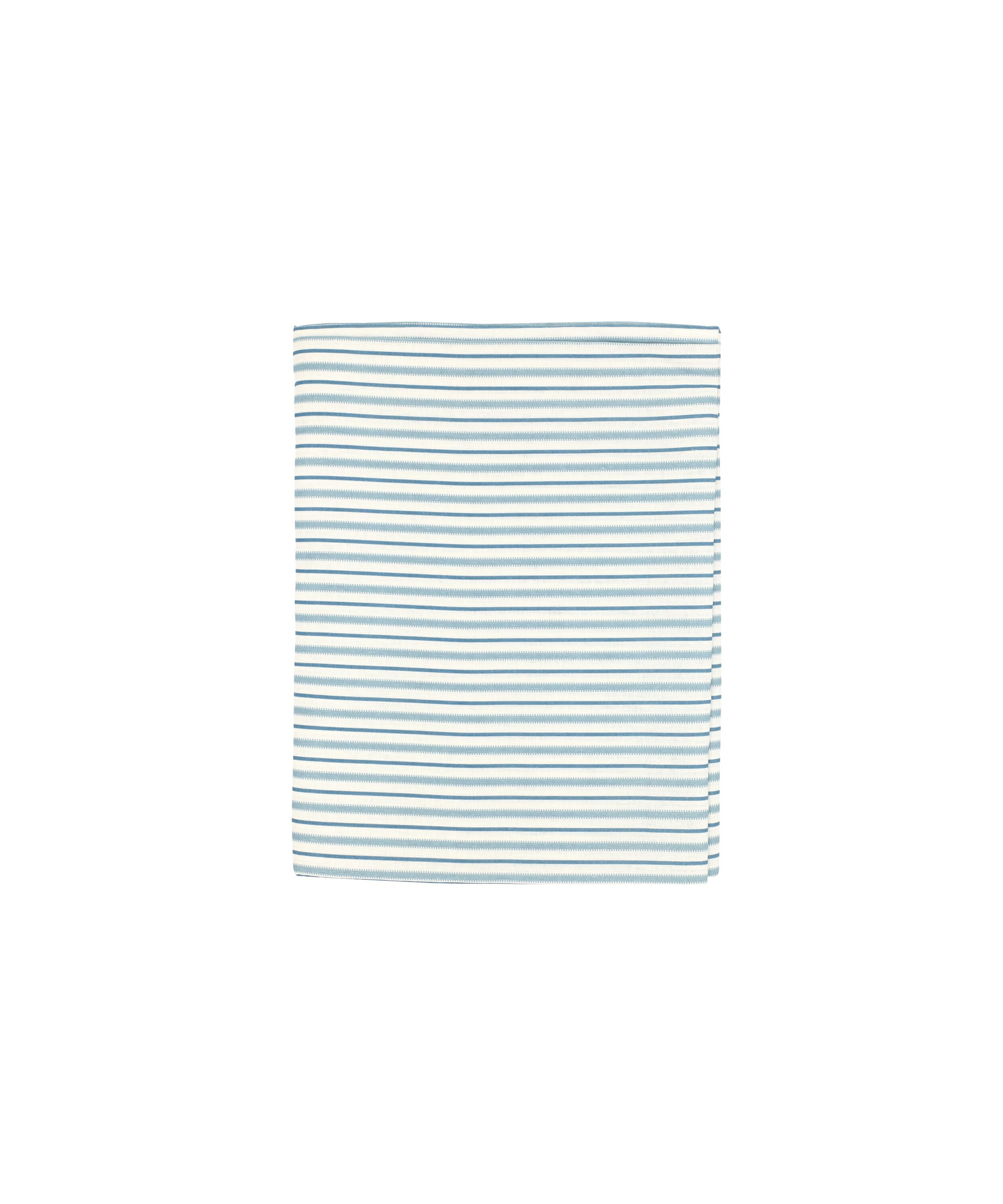 Rebecca Udall Victoria Striped Linen Tablecloth, Chalk Blue, Cut Out