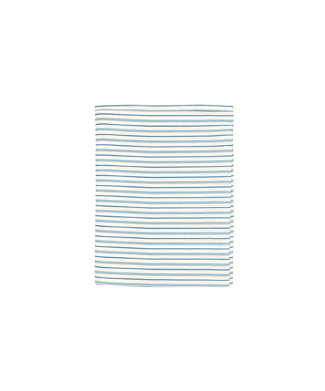 Rebecca Udall Victoria Striped Linen Tablecloth, Chalk Blue, Cut Out