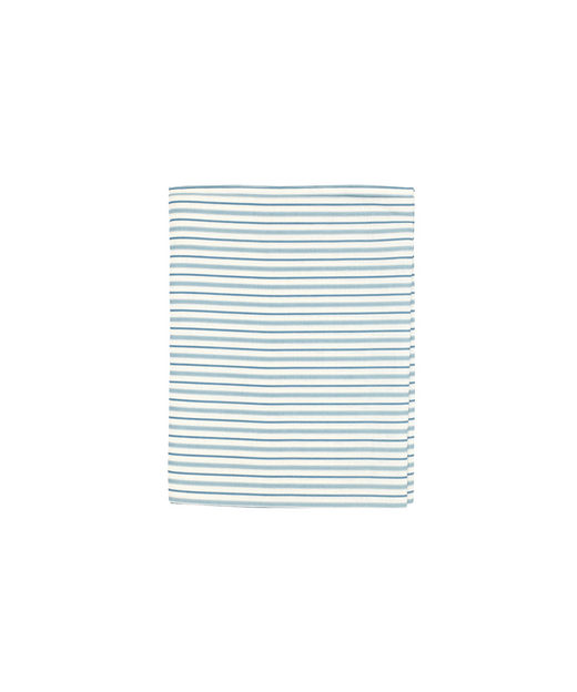 Rebecca Udall Victoria Striped Linen Tablecloth, Chalk Blue, Cut Out