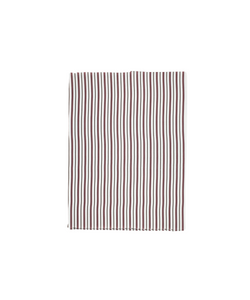 Rebecca Udall, Victoria Striped Linen Tablecloth, Burgundy