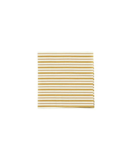 Victoria Striped Linen Napkin, Burnt Mustard