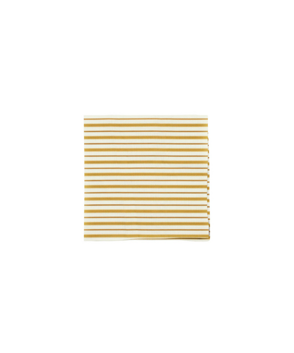 Victoria Striped Linen Napkin, Burnt Mustard