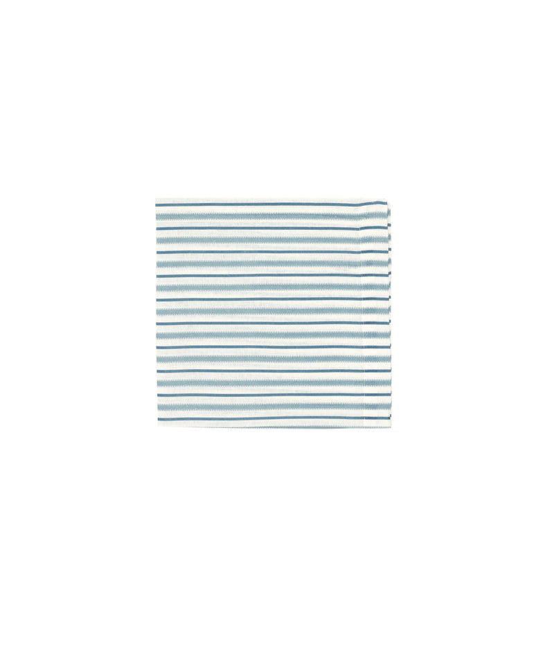 Victoria Striped Linen Napkin, Chalk Blue