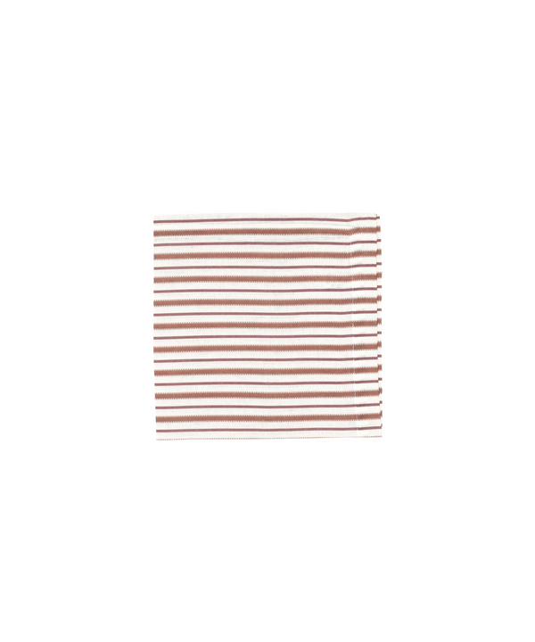Victoria Striped Linen Napkin, Dusty Rosewood