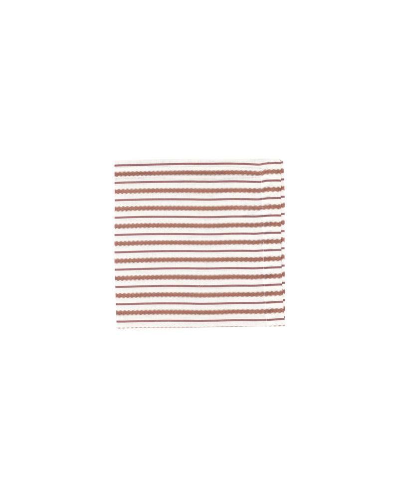 Victoria Striped Linen Napkin, Dusty Rosewood