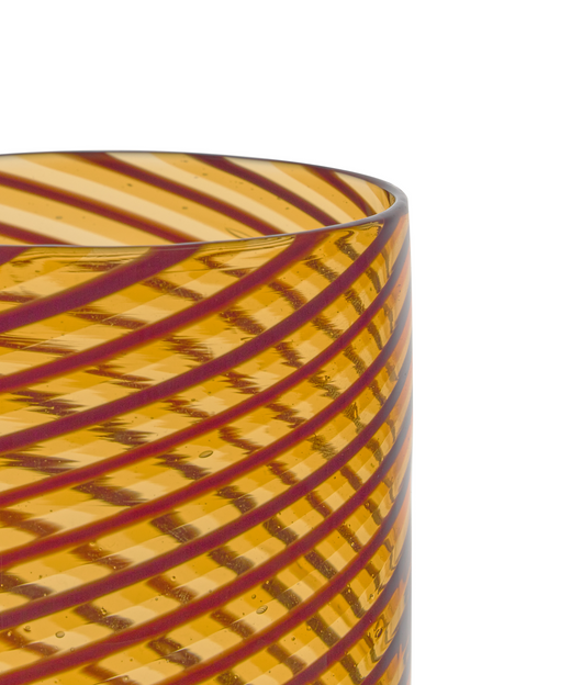 Pair of Murano Whisky Glasses, Amber/Chocolate, Detail