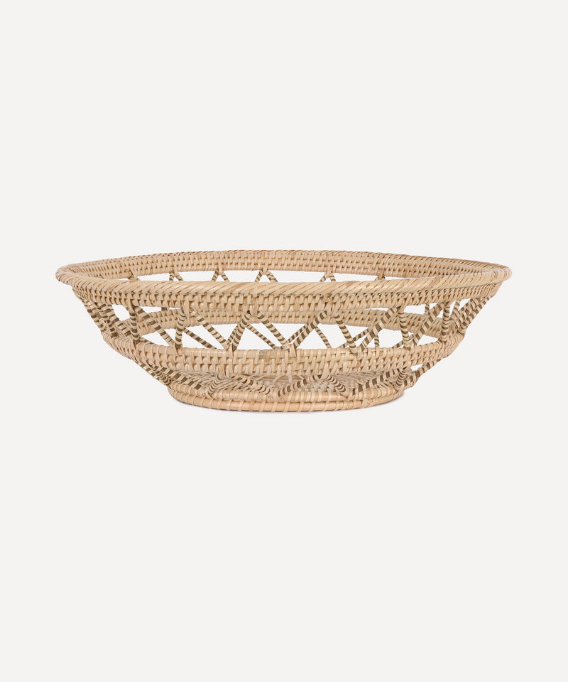 Rebecca Udall Zelda Large Basket, Mushroom, Ivory Background