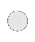 Set of 4 Zita Scalloped Dessert Plates, Juniper Green