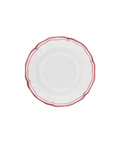 Set of 4 Zita Scalloped Pasta Bowls, Maroon Red