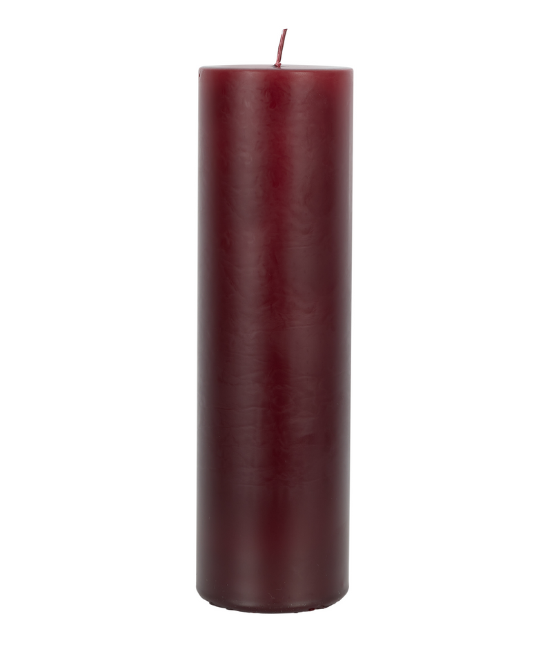 Rebecca Udall, Large Paraffin Wax Pillar Candles, Burgundy