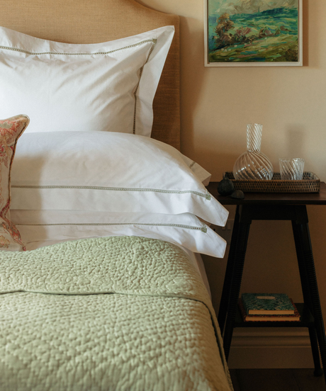 Georgiana Ladderstitch Bed Linen, Sage