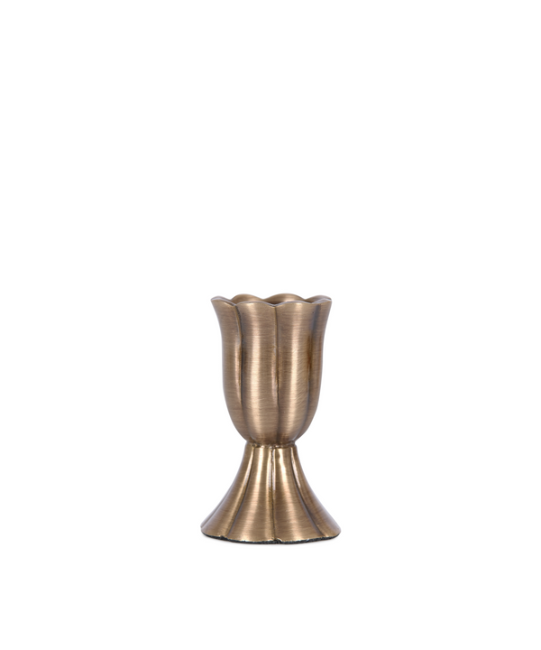 Rebecca Udall Fluted Candleholders, Brass, Detail