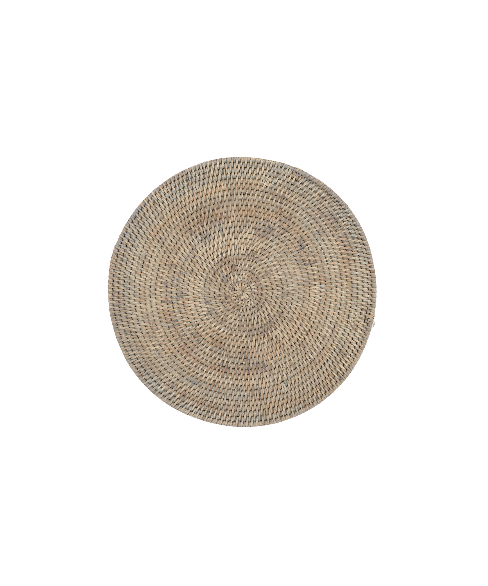 Rattan Round Placemat, Taupe, Cut Out