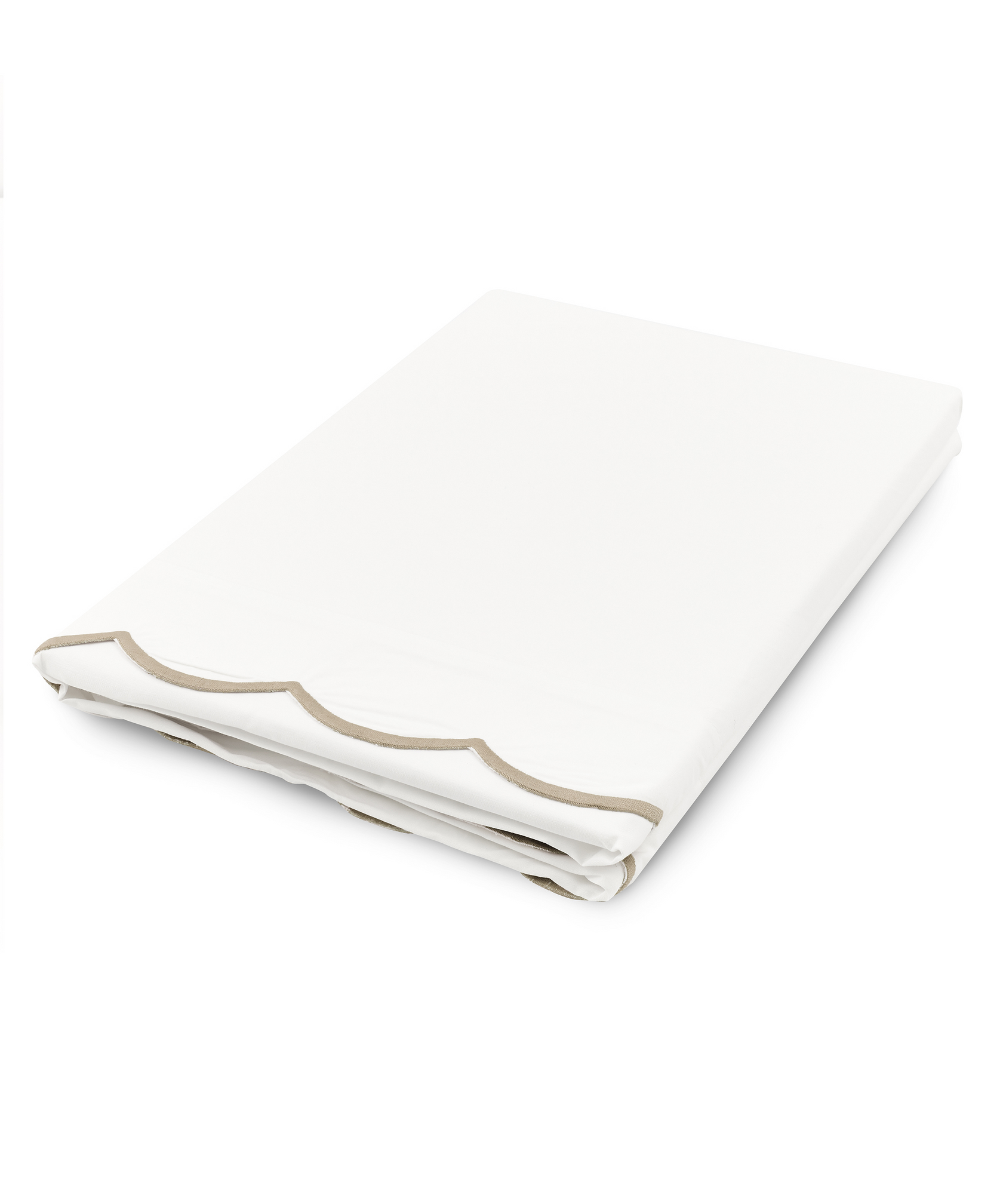 Annabelle Scalloped Bed Linen, Taupe, Cut Out