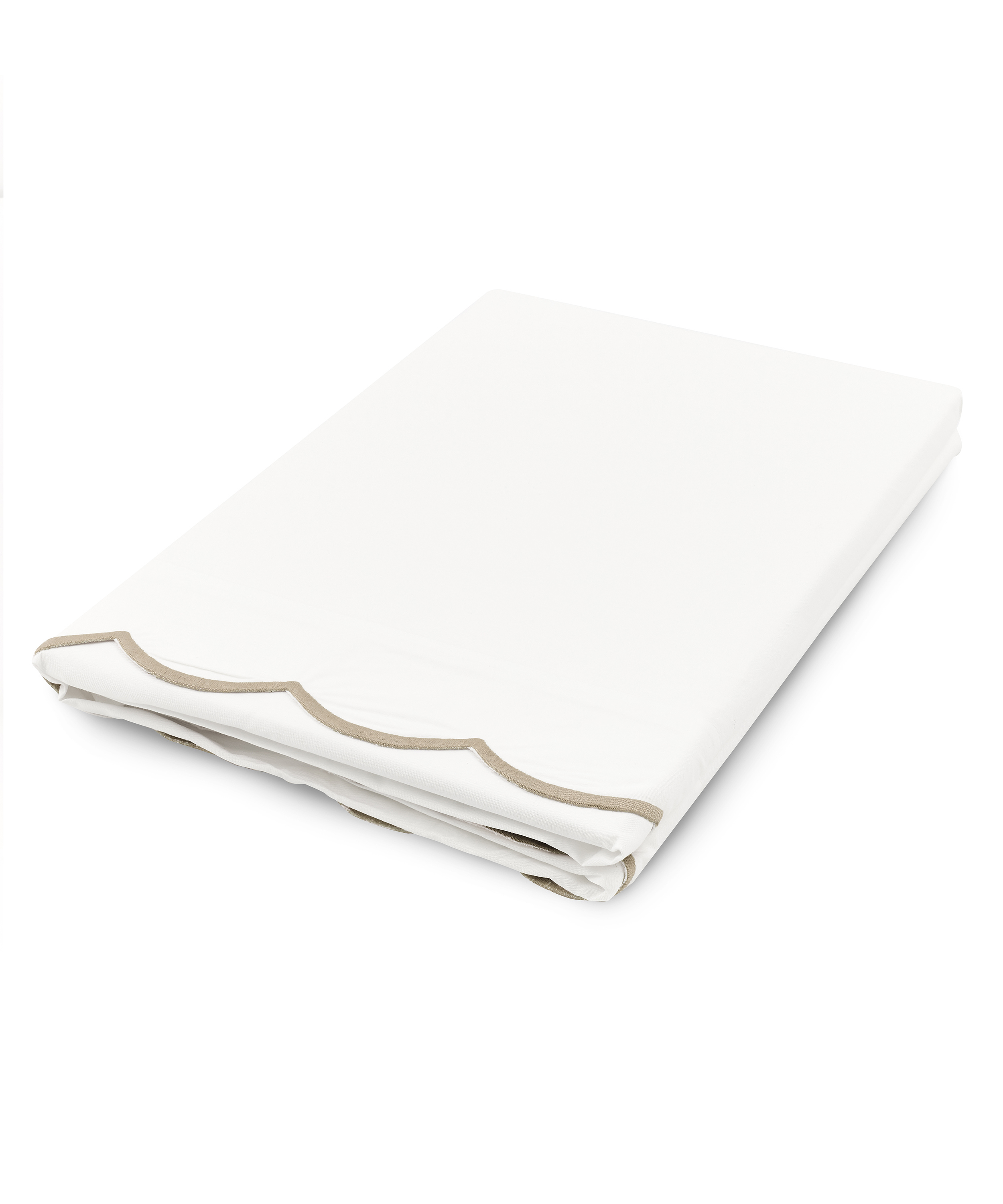 Annabelle Scalloped Bed Linen, Taupe, Cut Out