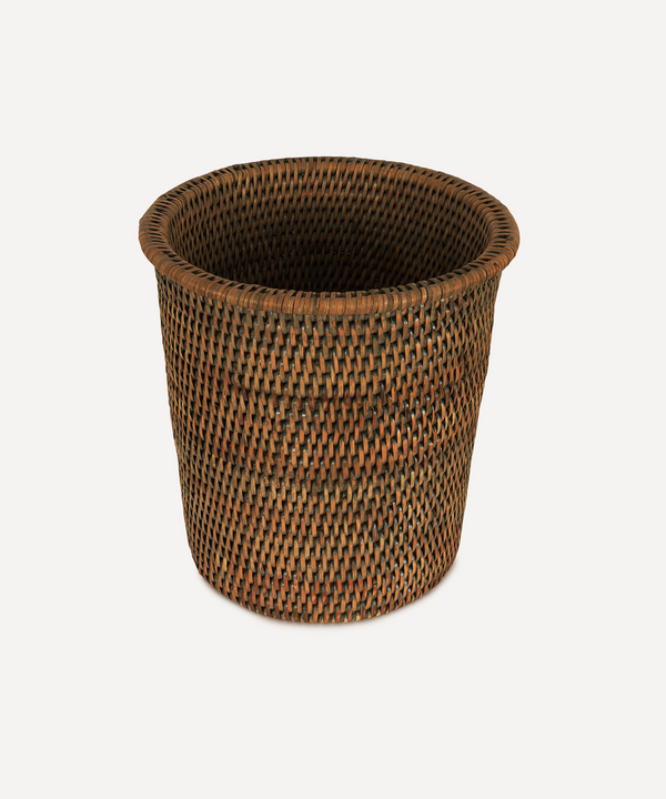 Rebecca Udall Rattan Waste Paper Bin, Dark Brown