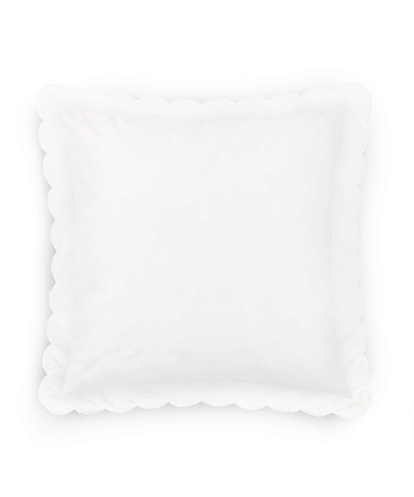 Rebecca Udall Annabelle Scalloped Bed Linen, White, Cut Out, White Background