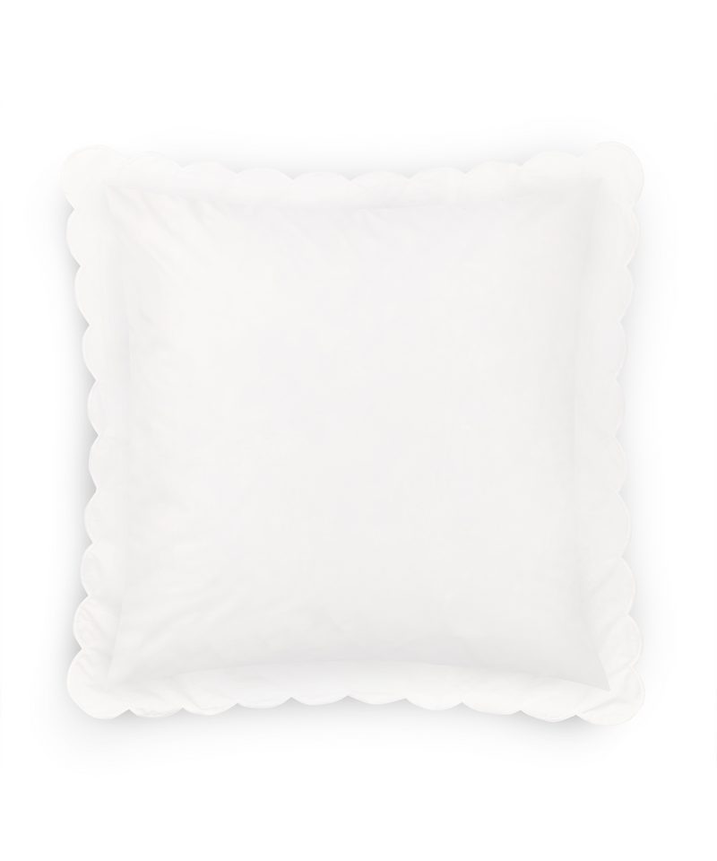 Rebecca Udall Annabelle Scalloped Bed Linen, White, Cut Out, White Background