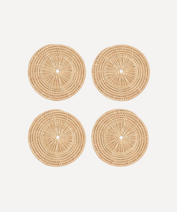 Rebecca Udall Set of 4 Woven Coasters, Natural