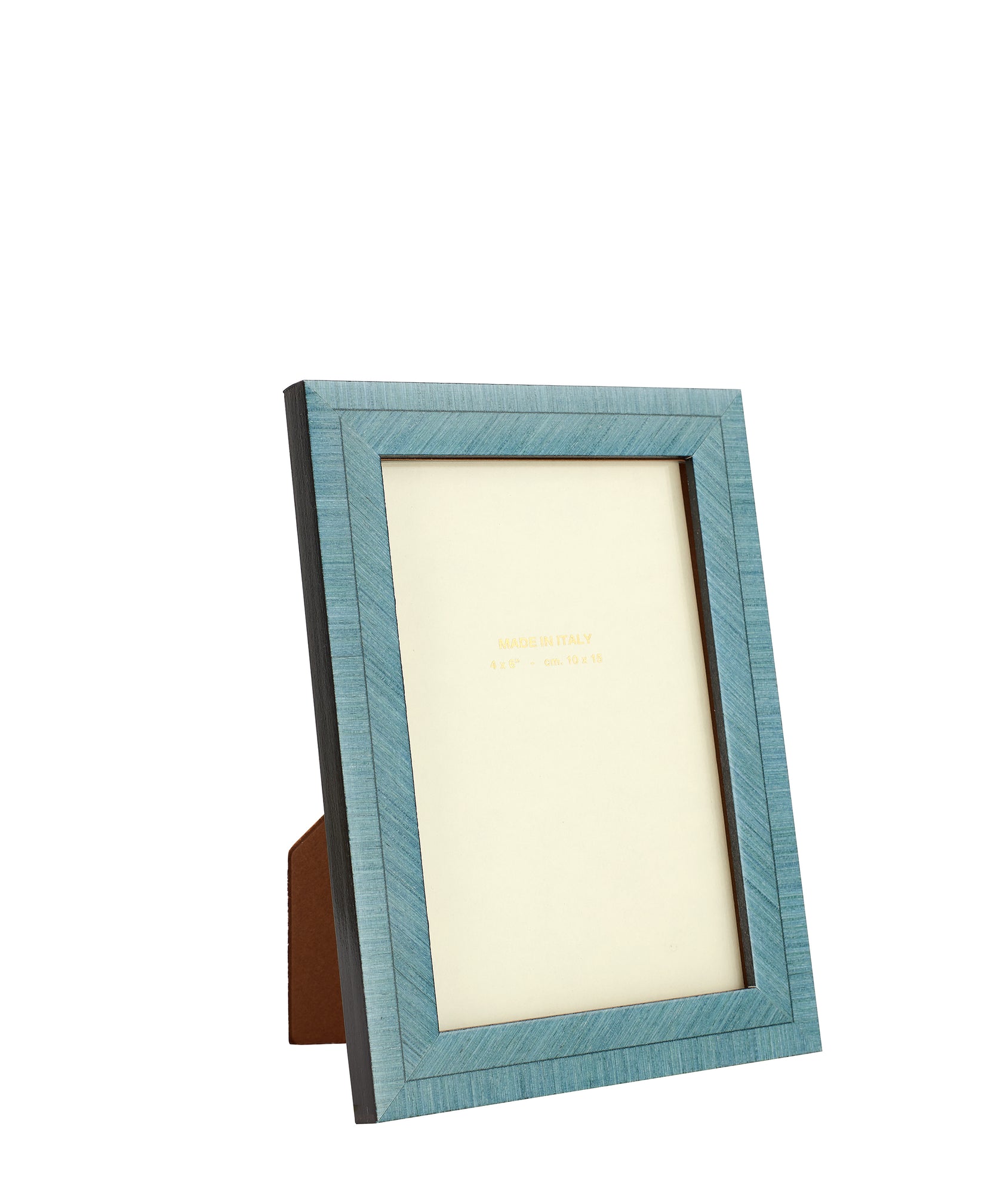 Rebecca Udall, Bianca Wooden Photo Frame Marquetry Photo Frame in Azure Blue 4x6 