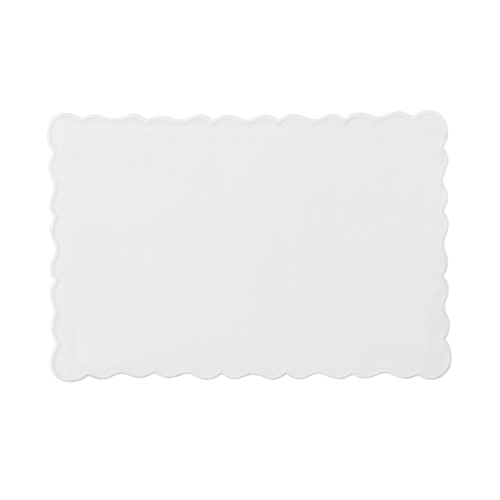 Rebecca Udall Set of 4 Juliette Italian Linen Cocktail Napkins, White Linen