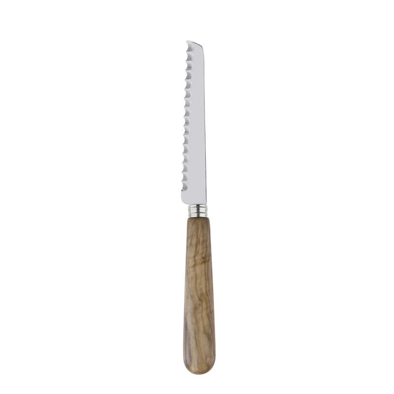 Olive Wood Serrated Knife