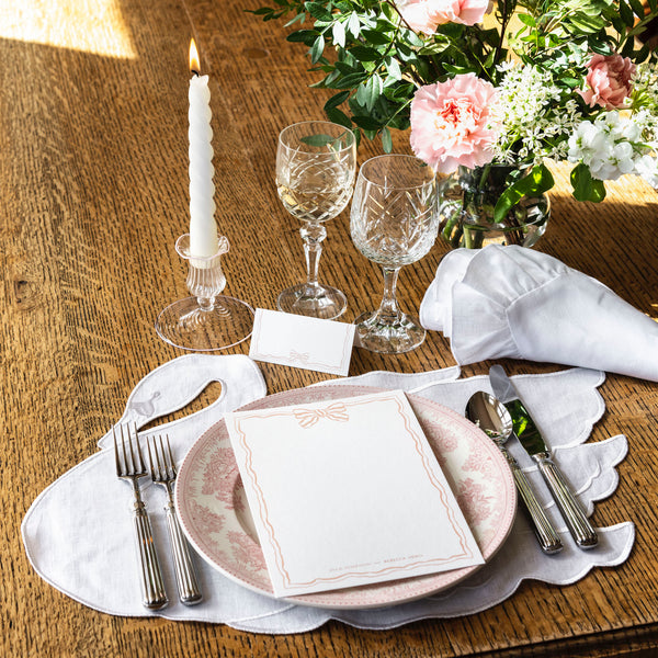 Classic Luxury Isla Simpson High Quality Set of 4 Swan Linen Placemats