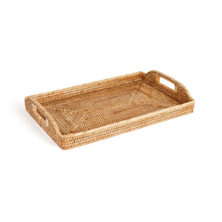 Rebecca Udall, Rattan Serving Tray, Medium size light brown natural colour