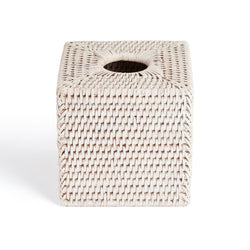 Luxury Artisan Square Rattan Tissue Box Cover
